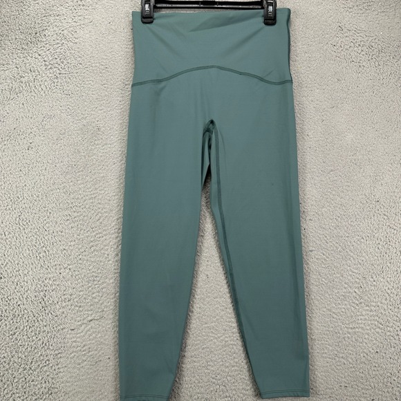 SPANX Ladies Womens Legging Pants Large Blue Fitted Compression Stretch Pull On